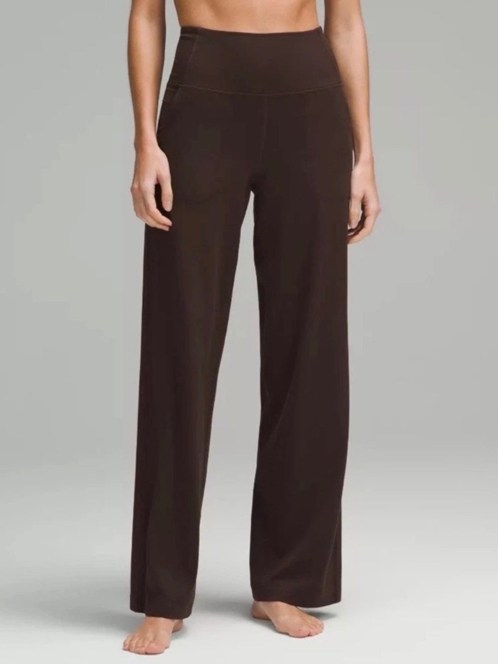 Lululemon Brown Align Wide Leg Pants High Rise Size 14